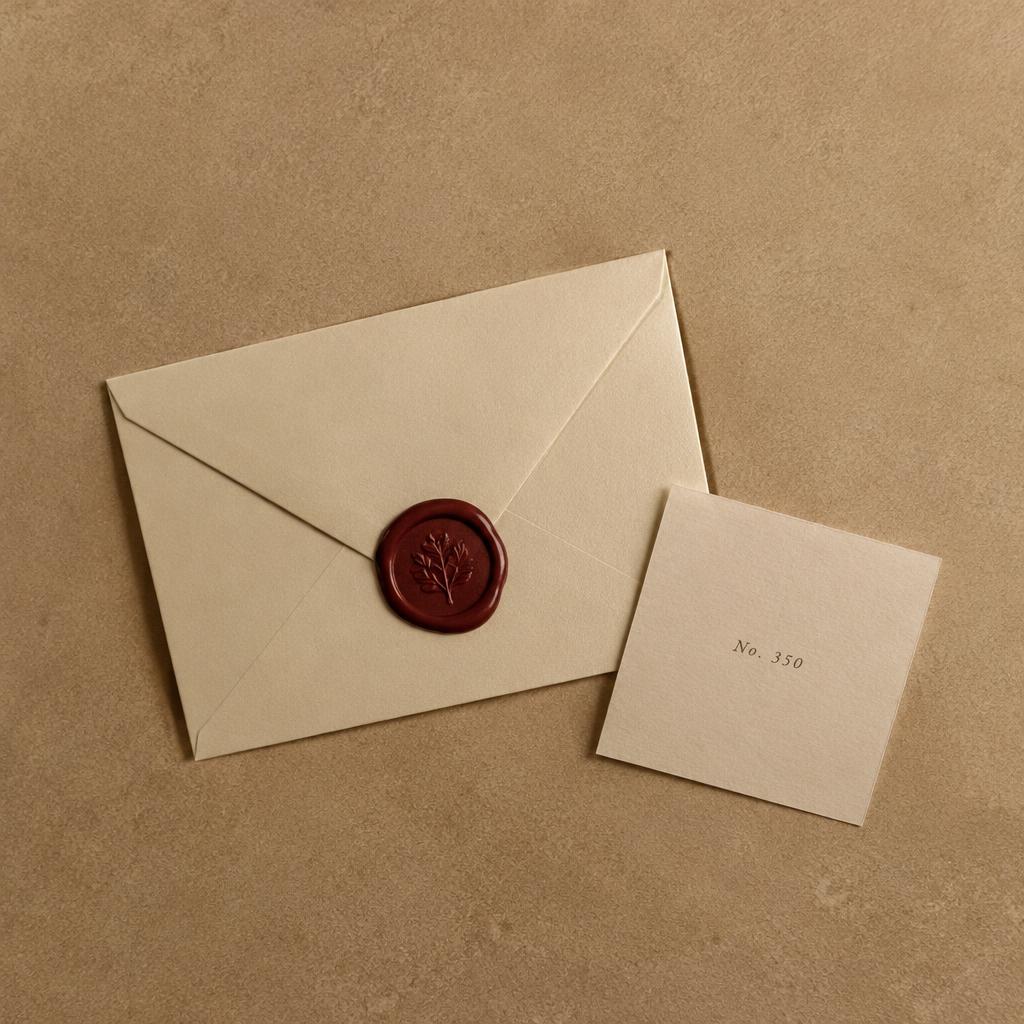 Sealed envelope and numbered Aura card